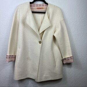 ❤️ Kuna One Button Alpaca Wool Wrap Coat